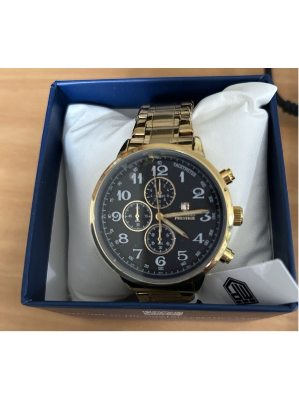 Montres Prestige Model MPW-0319 Men's Quartz Wristwatch Black Dial